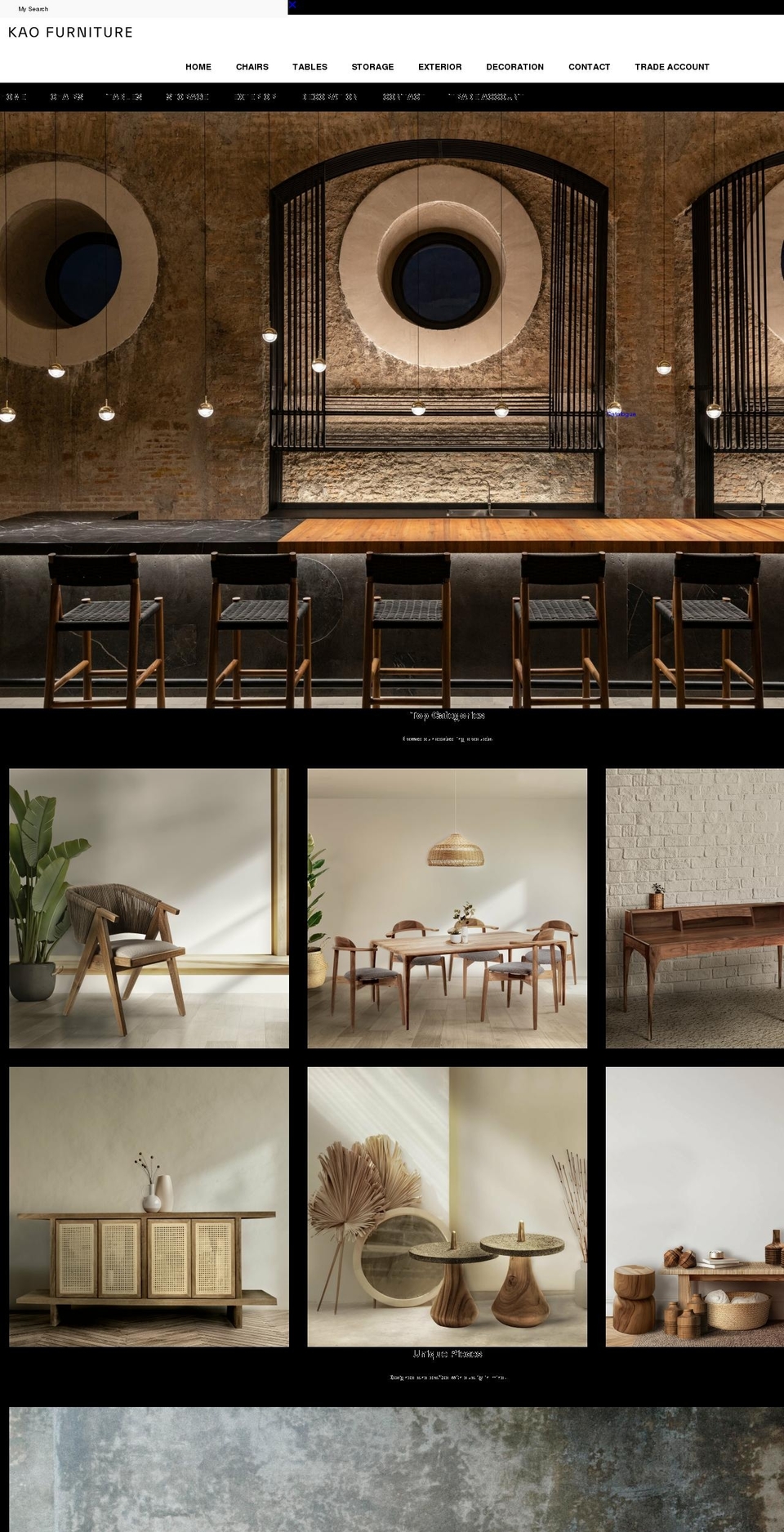 kaofurniture.com shopify website screenshot