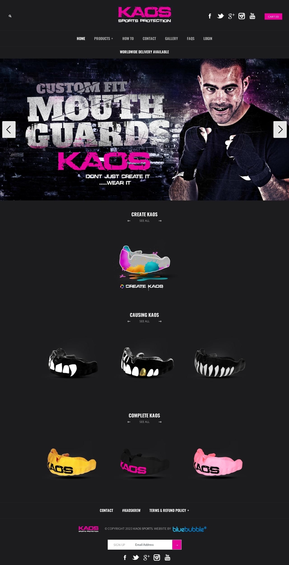 kaossports.co.uk shopify website screenshot