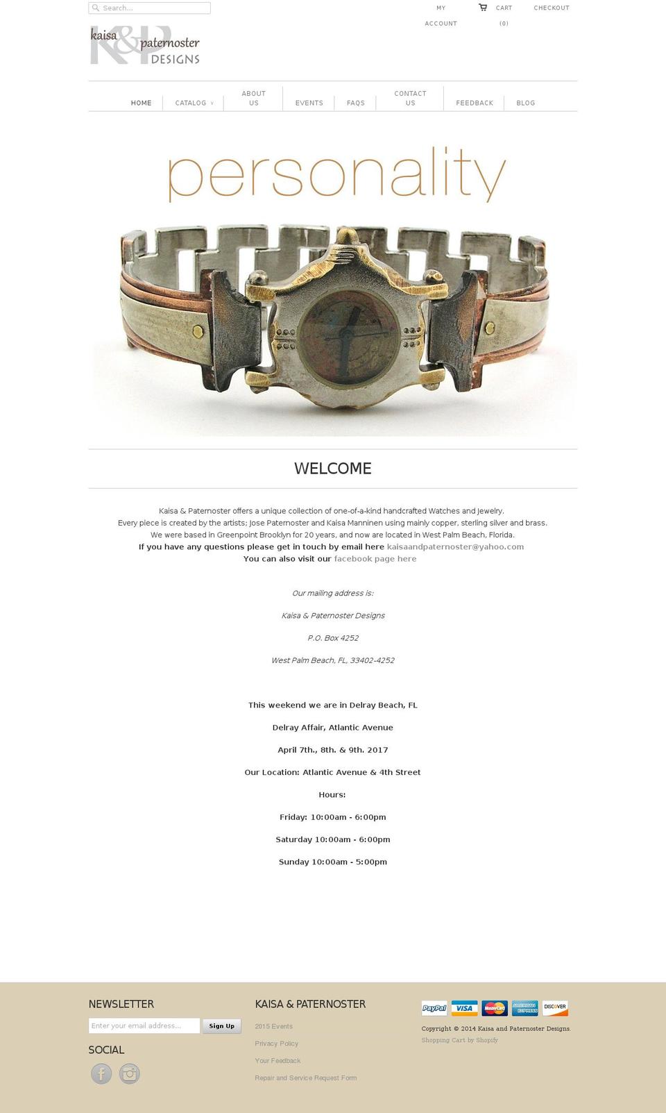 kapadesigns.com shopify website screenshot