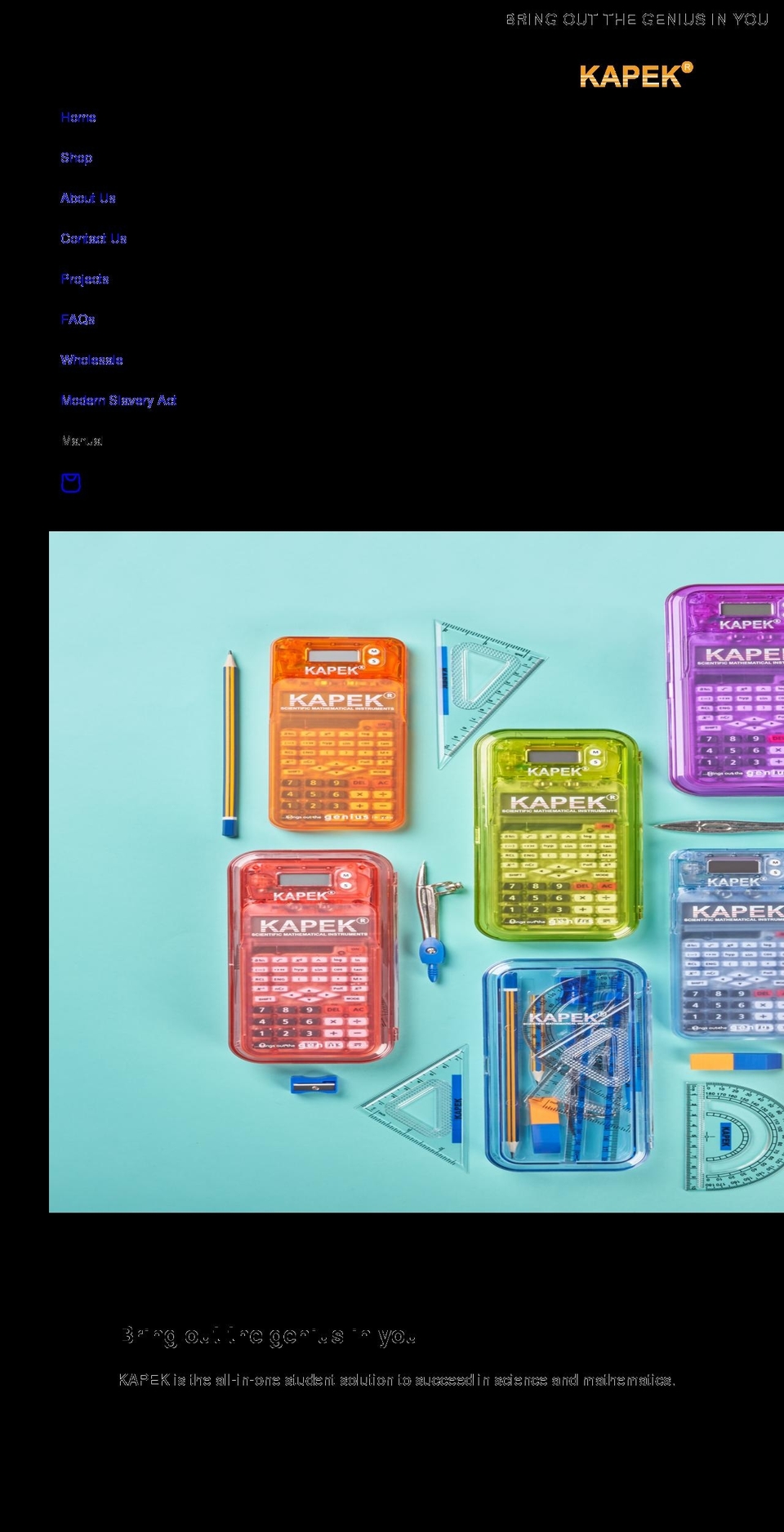 kapek.net shopify website screenshot