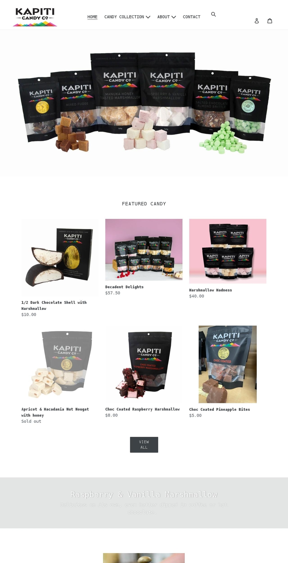 kapiticandyco.nz shopify website screenshot