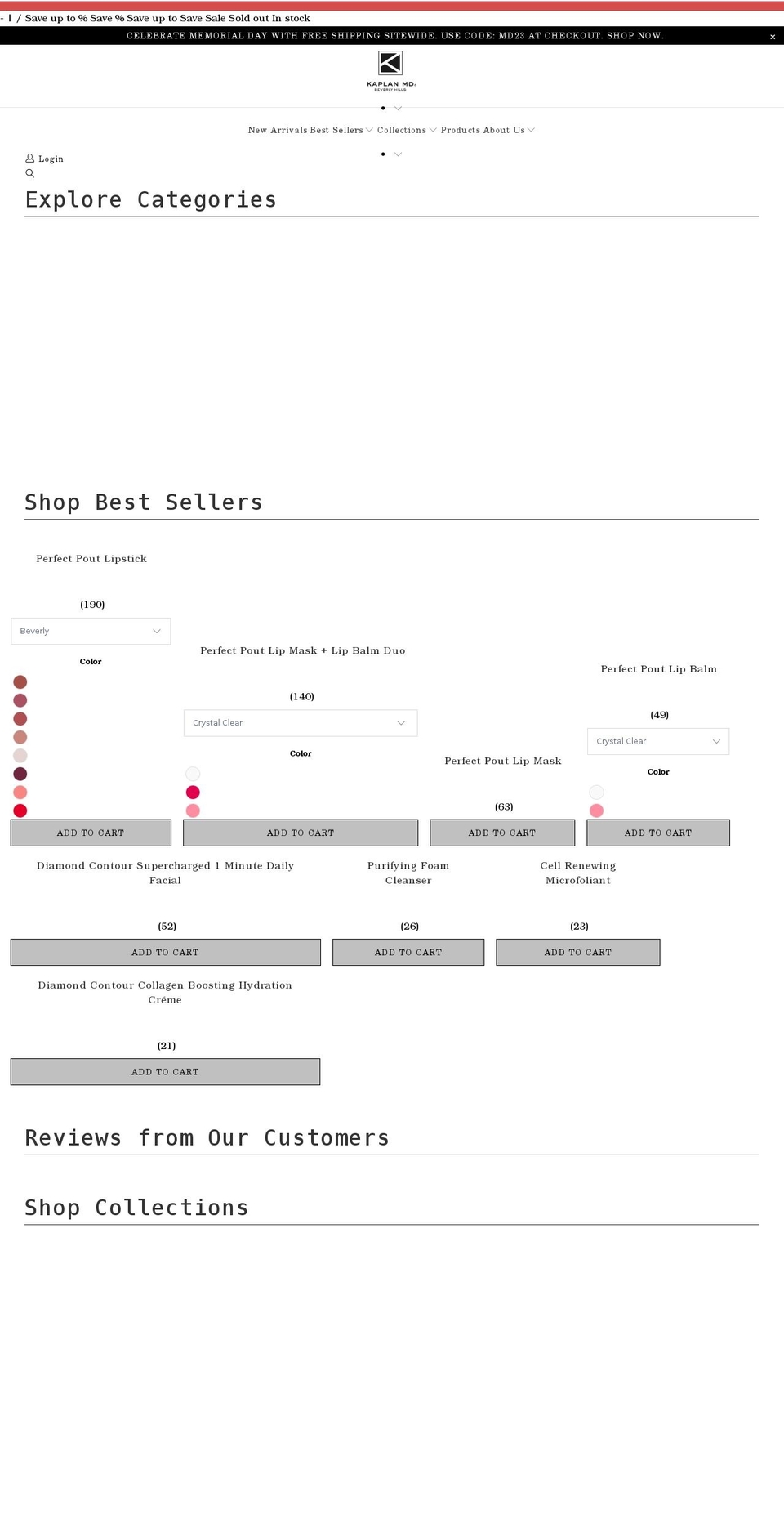 kaplanmd.com shopify website screenshot