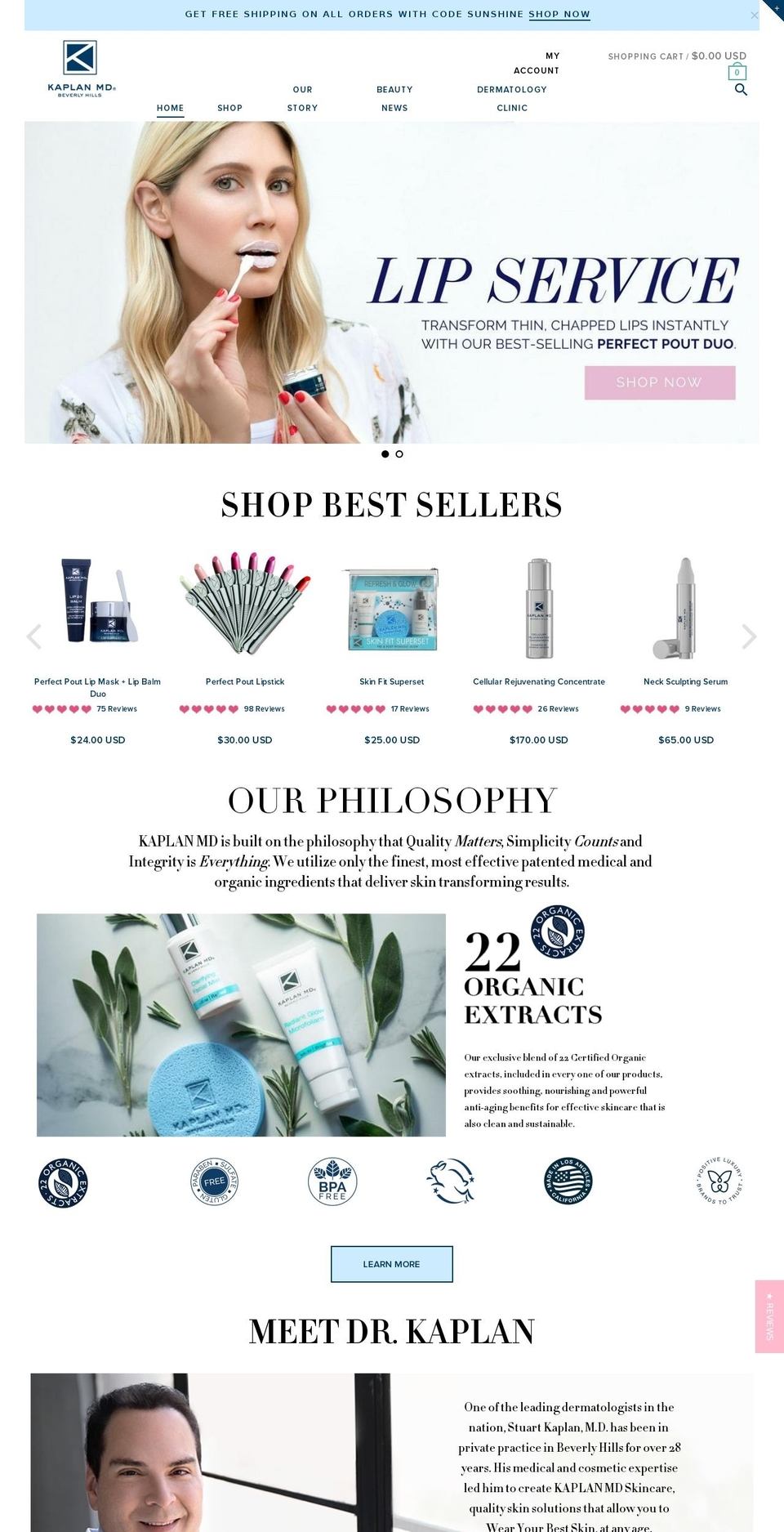 rt-material3-v1-5 Shopify theme site example kaplanmdskincare.com