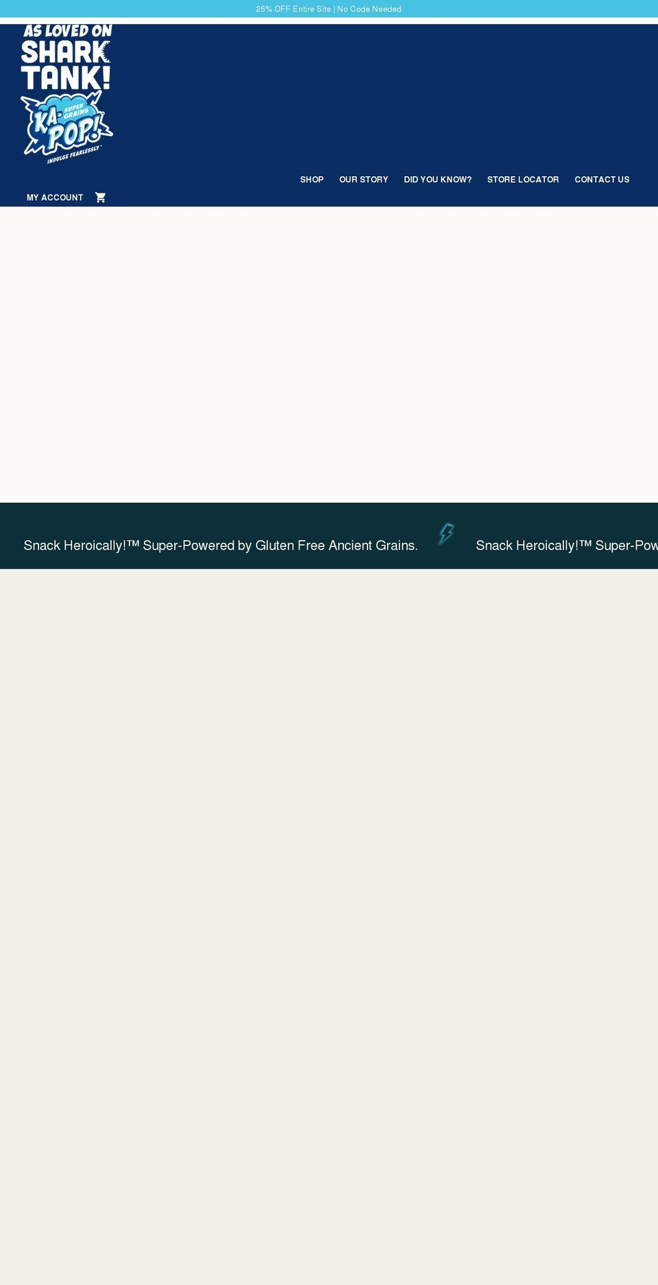 kapopsnacks.com — Shopify storefront screenshot