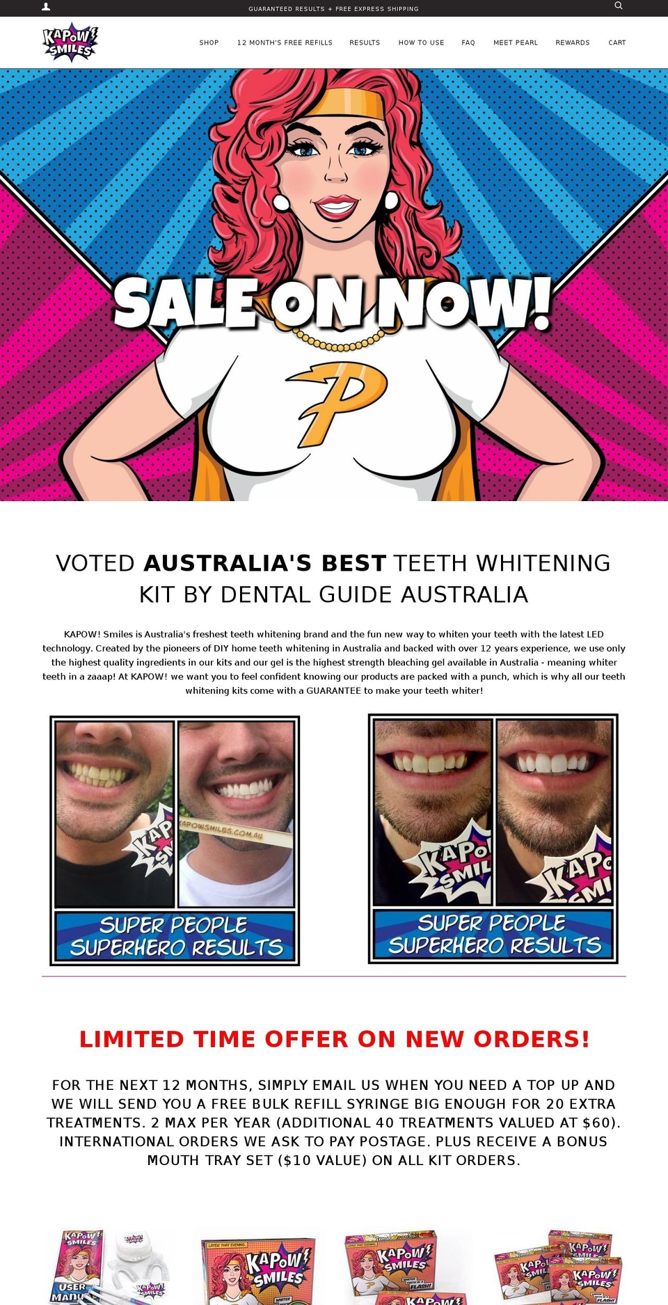 kapowsmiles.com.au shopify website screenshot