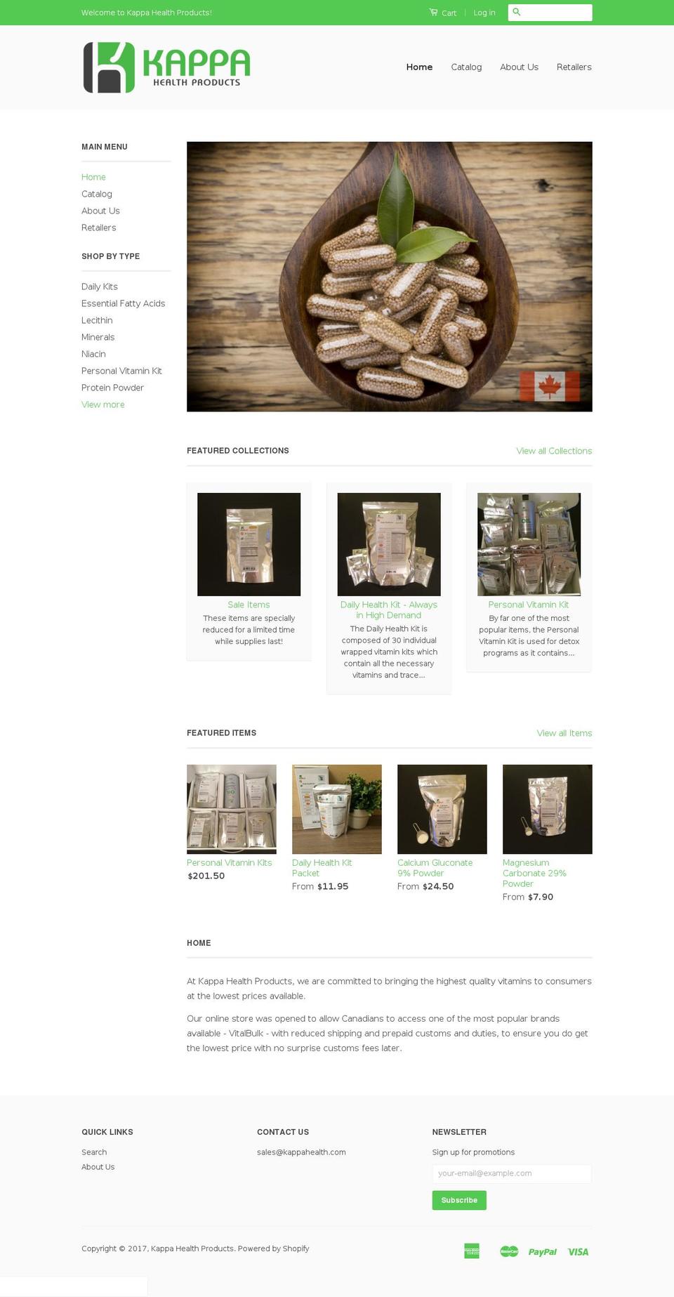 kappahealth.com shopify website screenshot