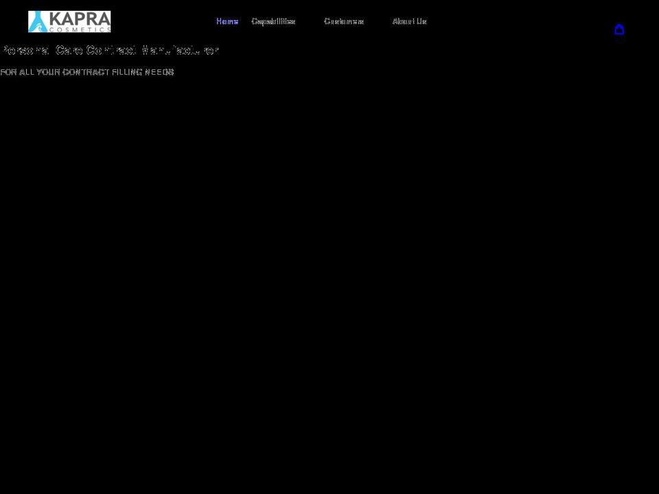 kapracosmetics.com shopify website screenshot