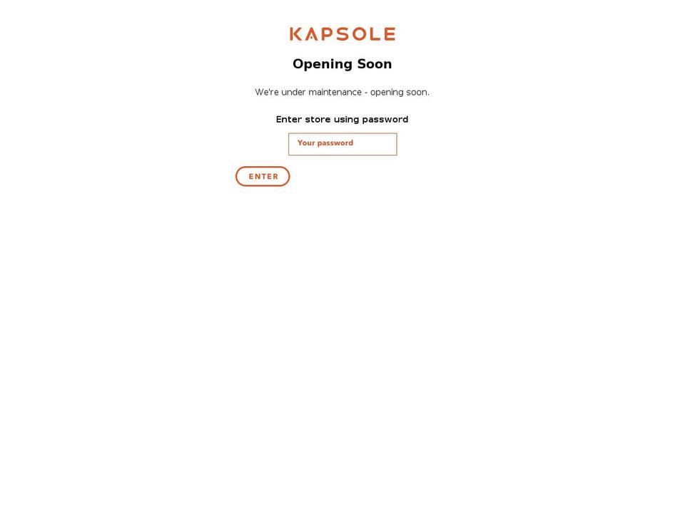 kapsole.com — Shopify storefront screenshot