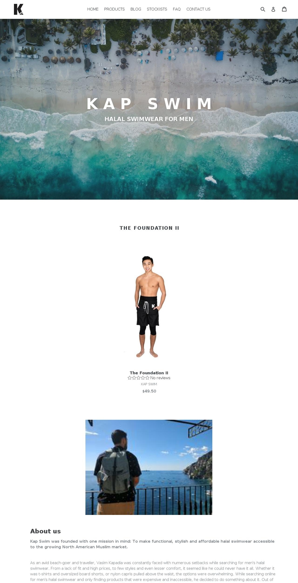 kapswim.com shopify website screenshot