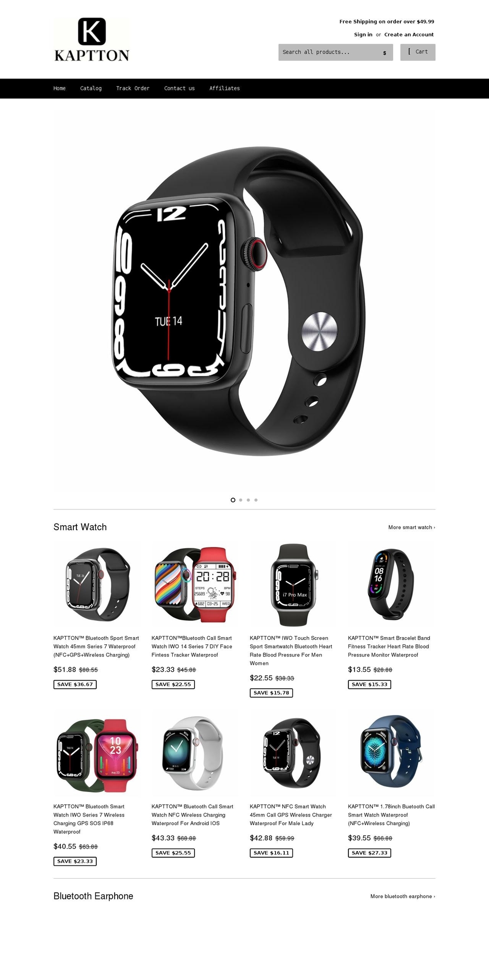 kaptton.com shopify website screenshot
