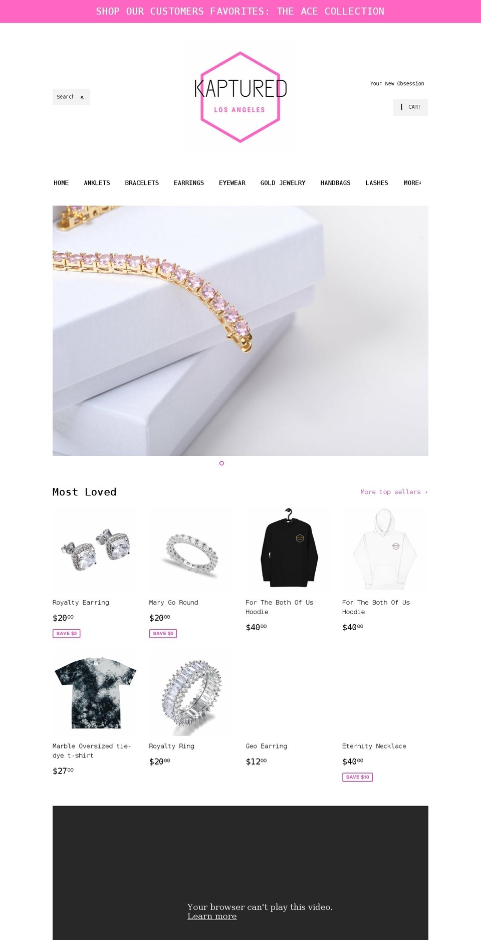 kapturedla.com shopify website screenshot