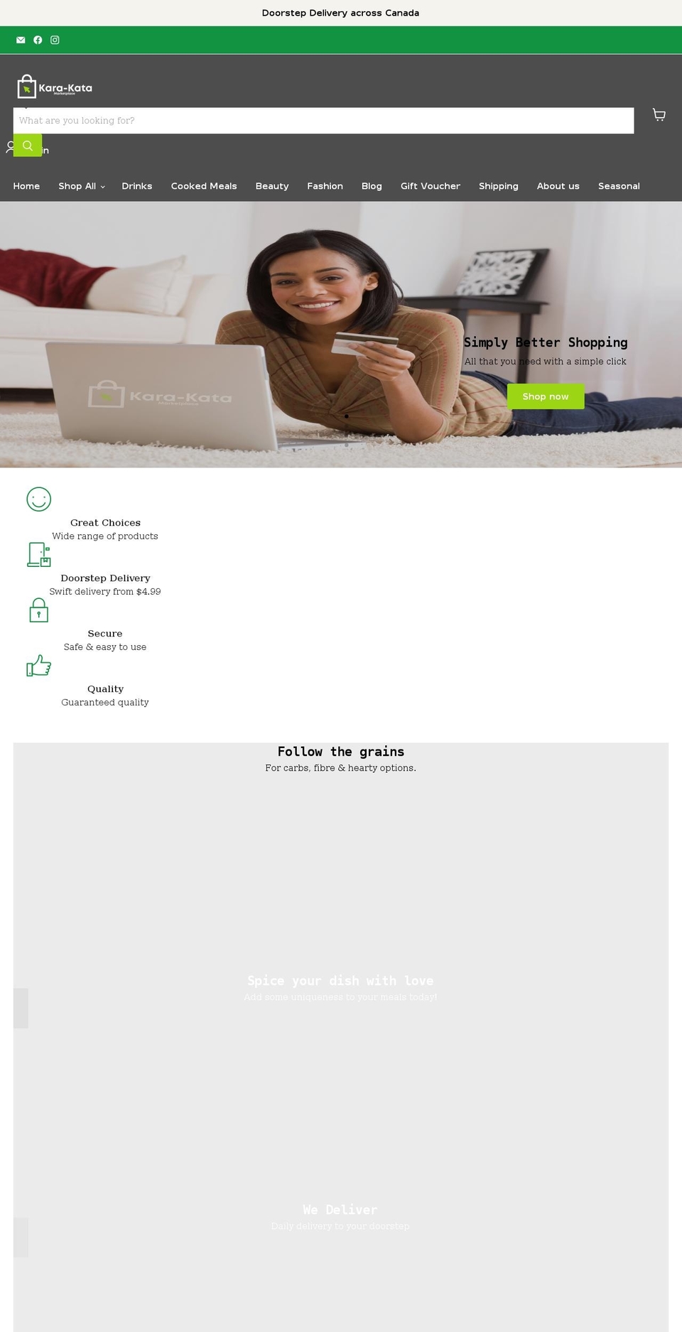 kara-kata.com shopify website screenshot