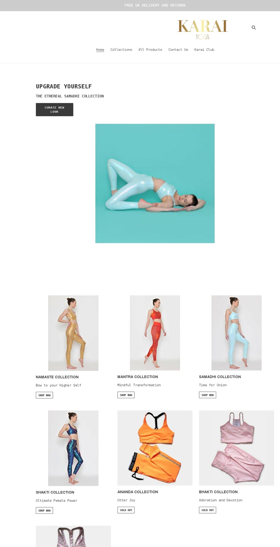 karaiyoga.com shopify website screenshot