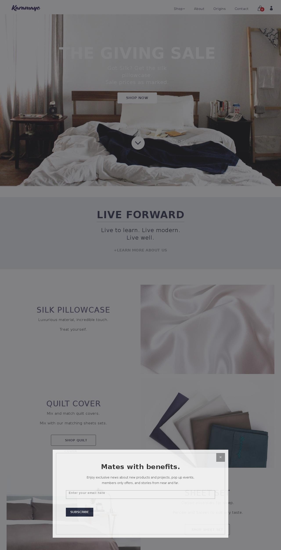 karamaye.com shopify website screenshot