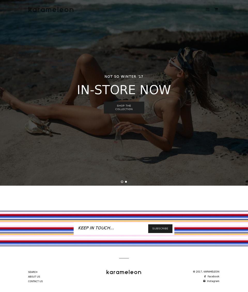 karameleon.com shopify website screenshot