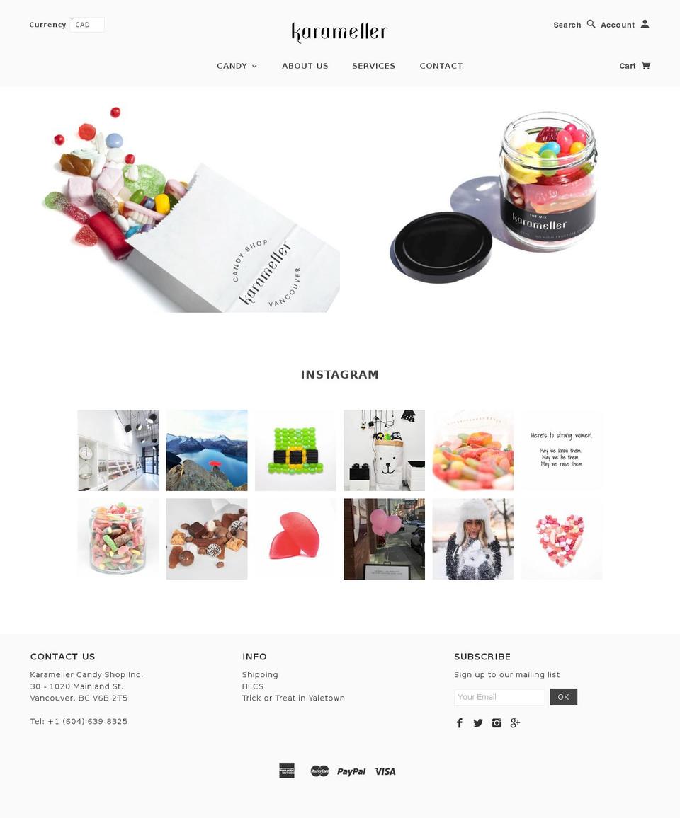 karameller.com shopify website screenshot