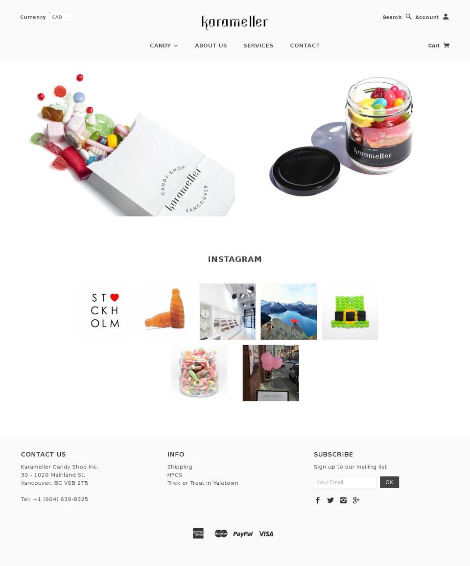 Karameller October 2016 Shopify theme site example karamellercandyshop.com