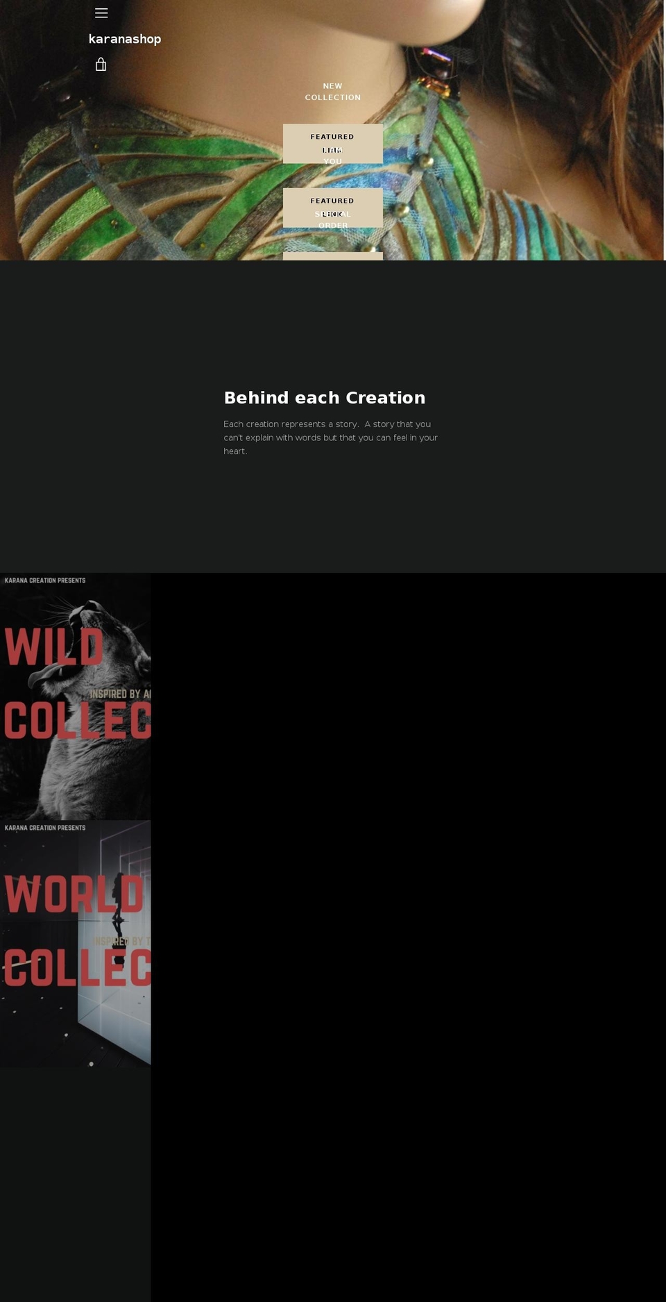 karanashop.com shopify website screenshot