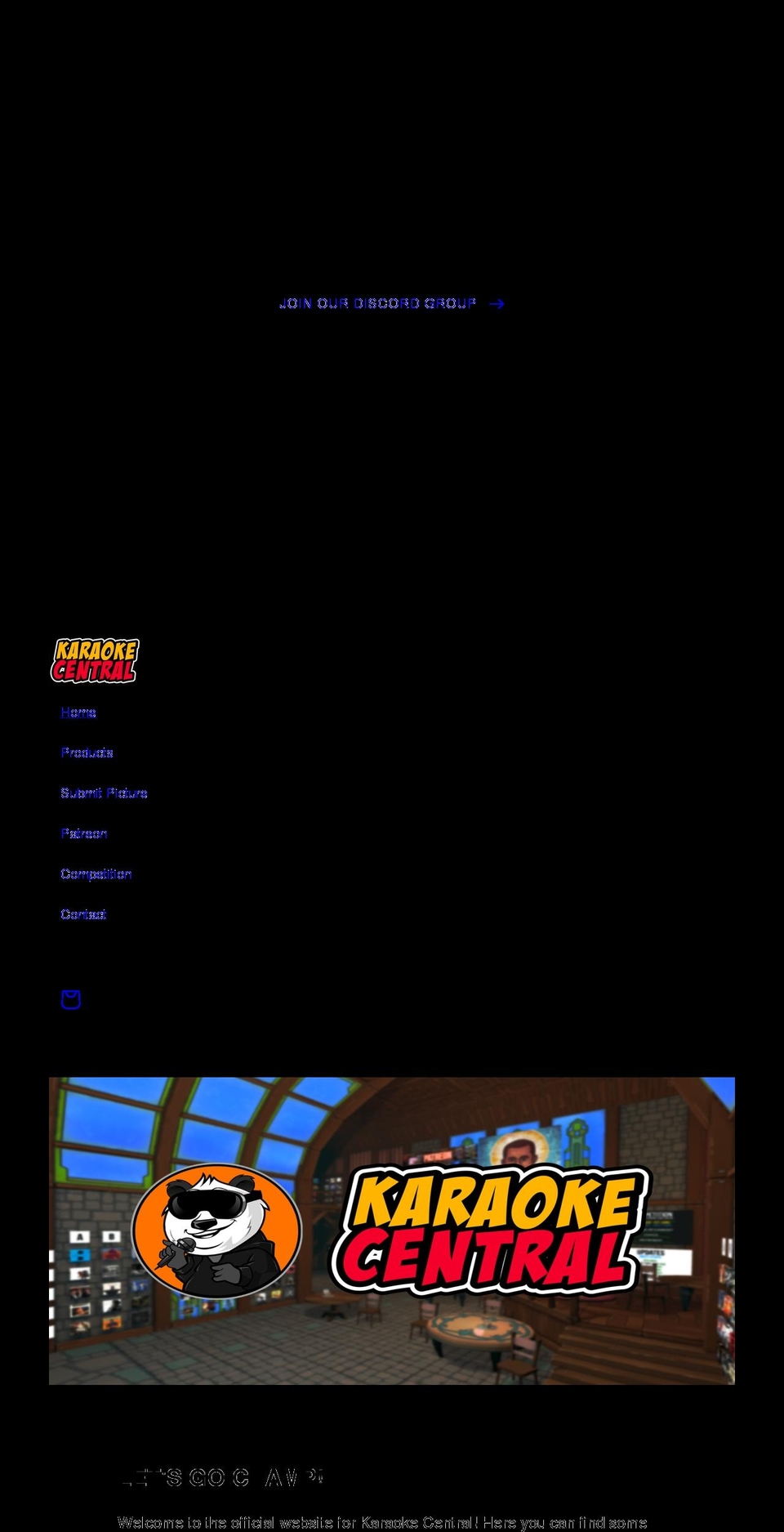 karaokecentral.com shopify website screenshot