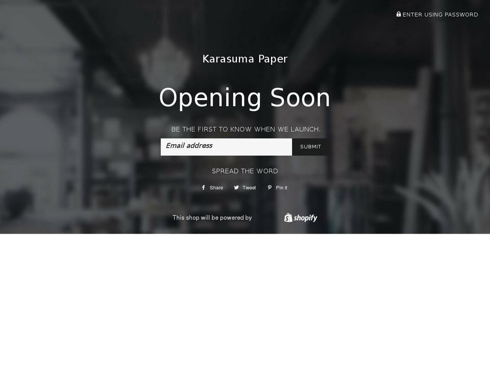 karasumapaper.com — Shopify storefront screenshot