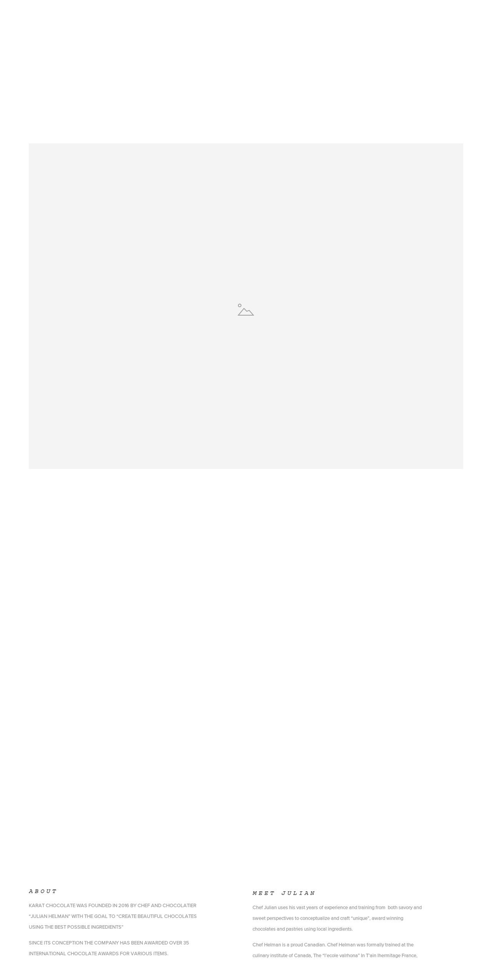 karatchocolate.ca shopify website screenshot