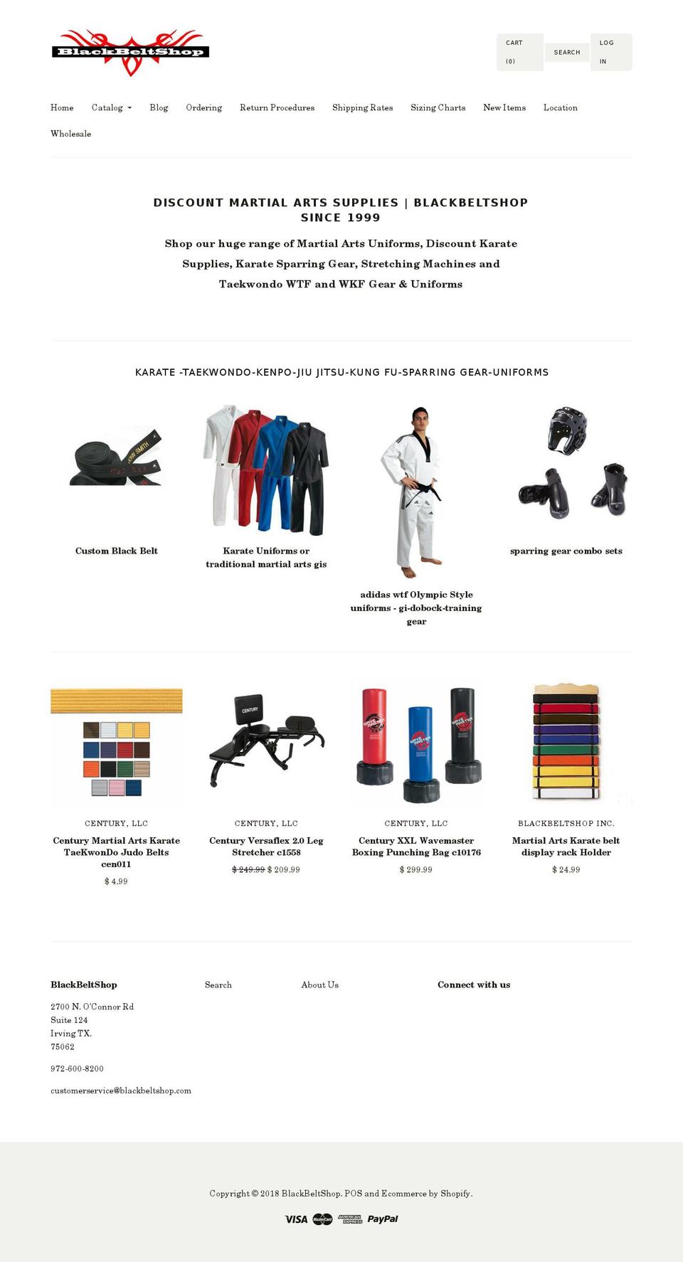 karate.supplies shopify website screenshot