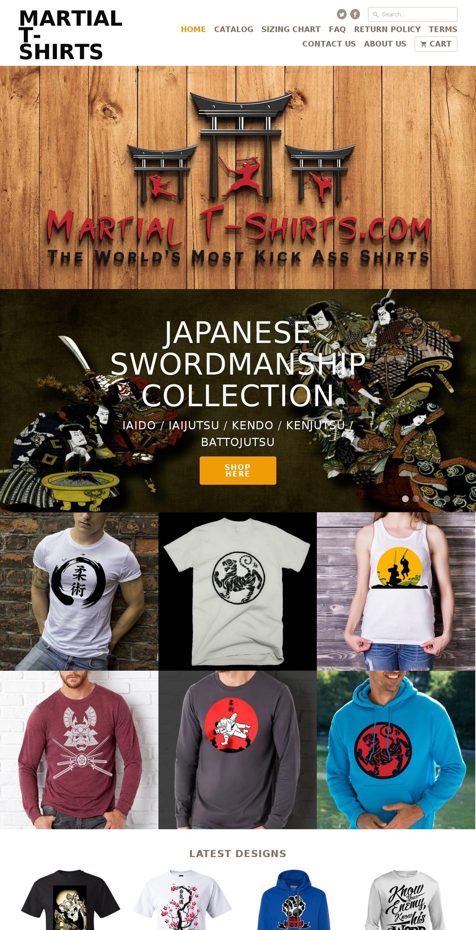 karateshirt.com shopify website screenshot