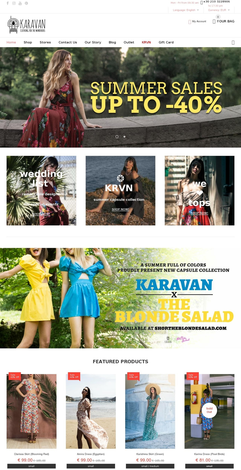 karavan-clothing.myshopify.com shopify website screenshot
