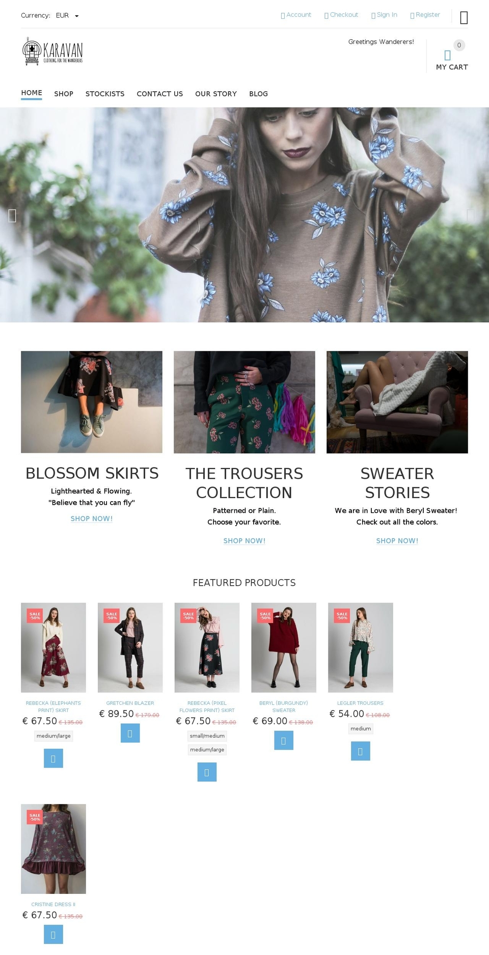 karavanclothing.com shopify website screenshot