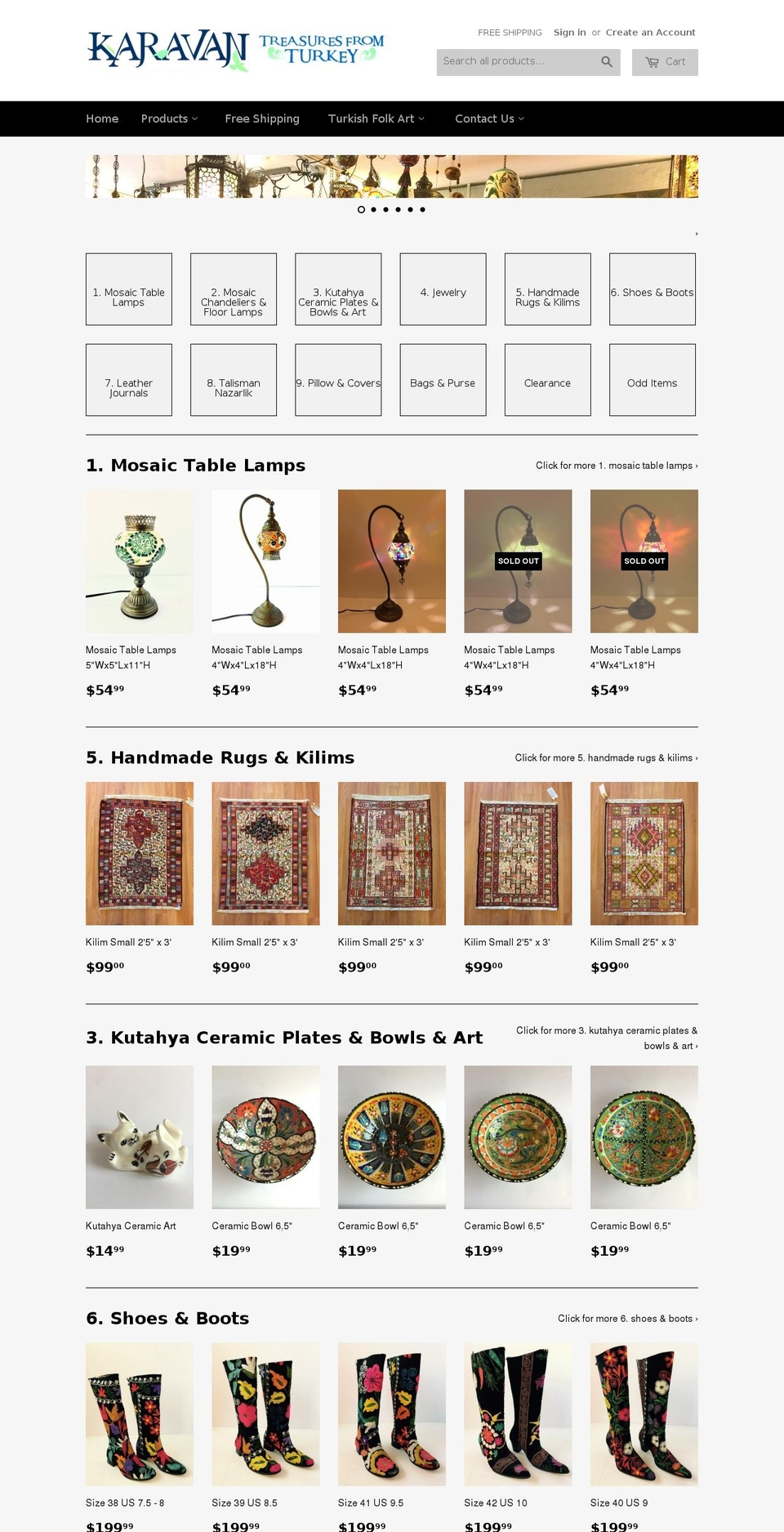 karavancolumbus.com shopify website screenshot
