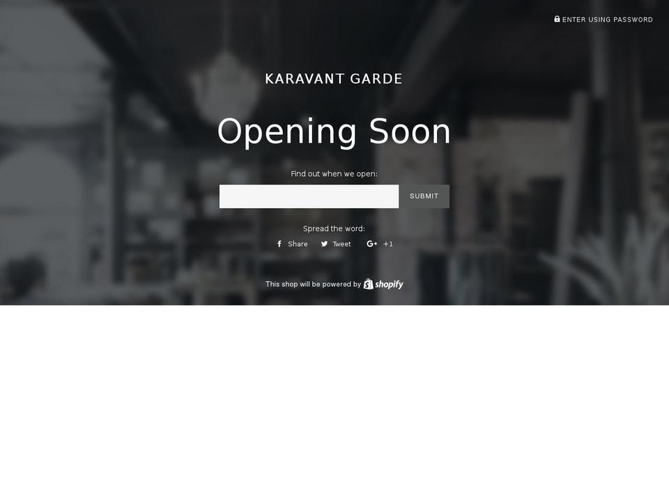karavantgarde.com shopify website screenshot