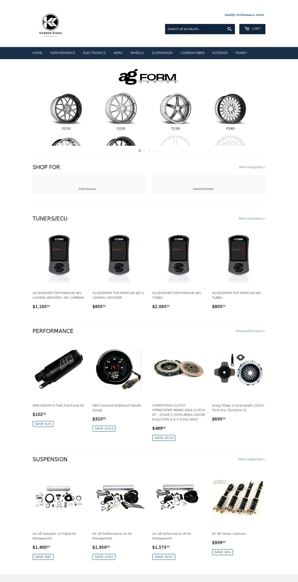 karbonkings.com shopify website screenshot