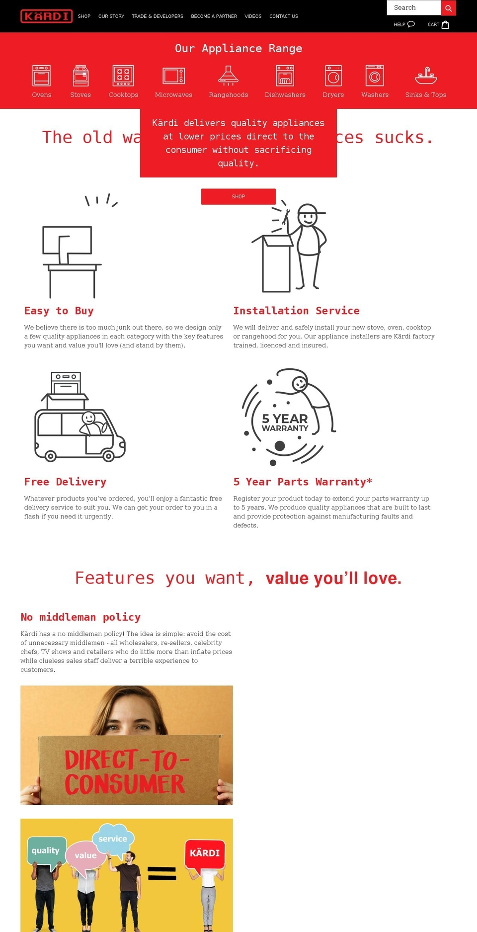 kardi.com.au shopify website screenshot