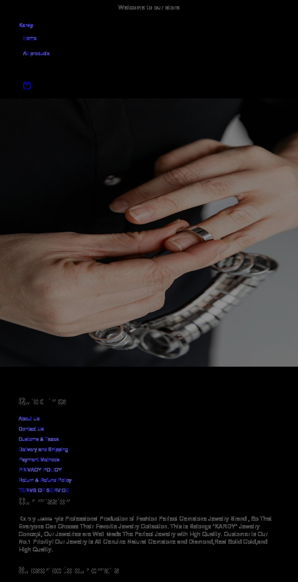 kardyjewelry.com — Shopify storefront screenshot