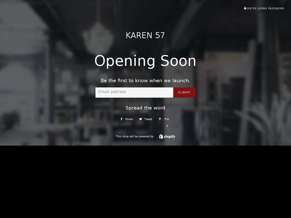karen57.com — Shopify storefront screenshot