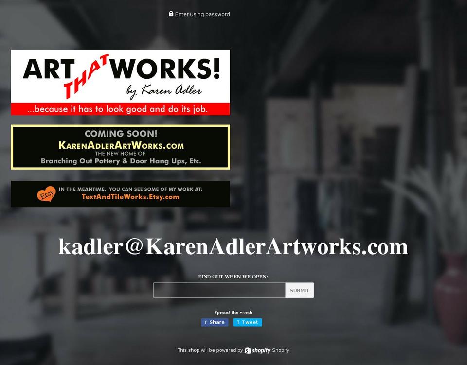 Karen Adler Artworks Shopify theme site example karenadlerartworks.com