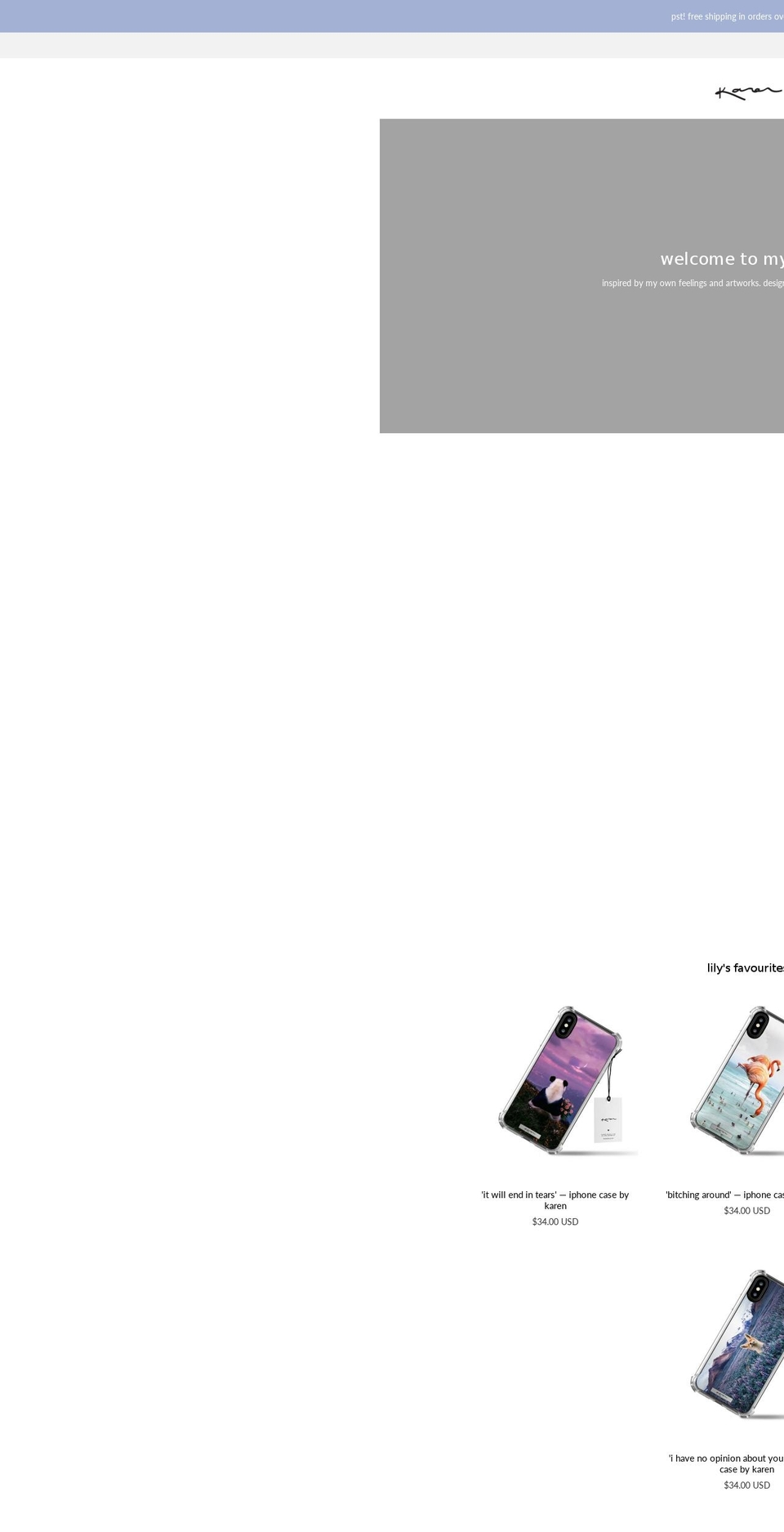 karencantuq.com shopify website screenshot