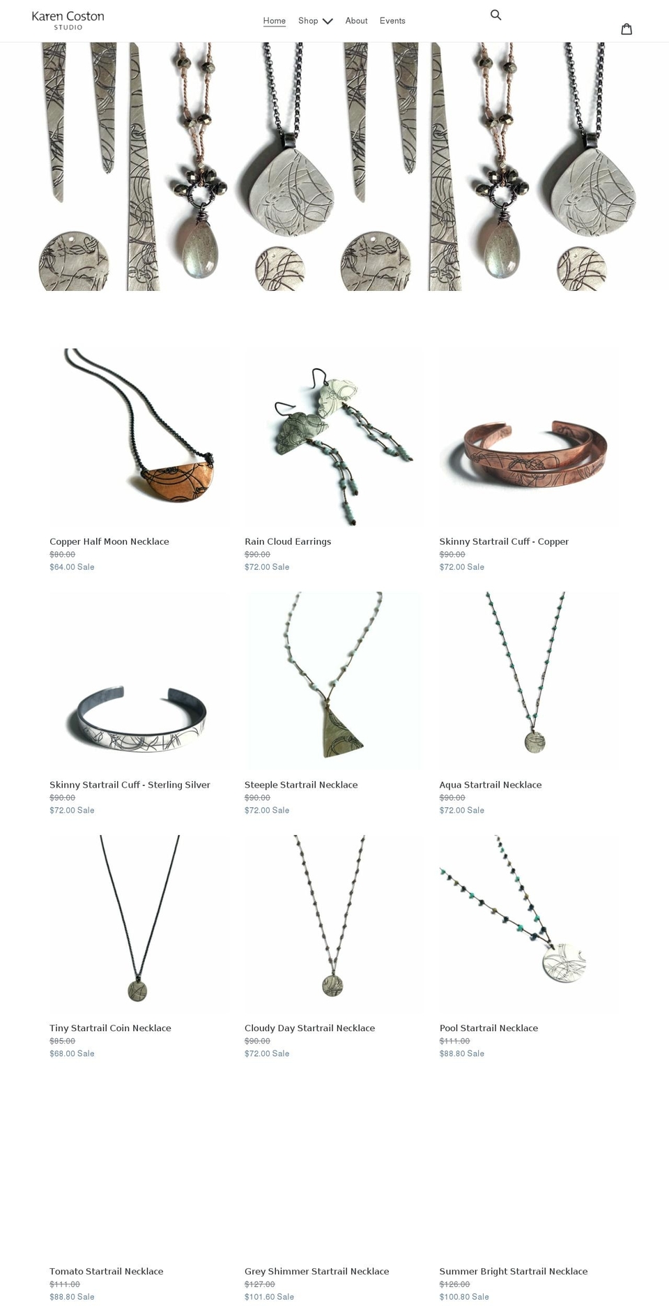 karencoston.com shopify website screenshot