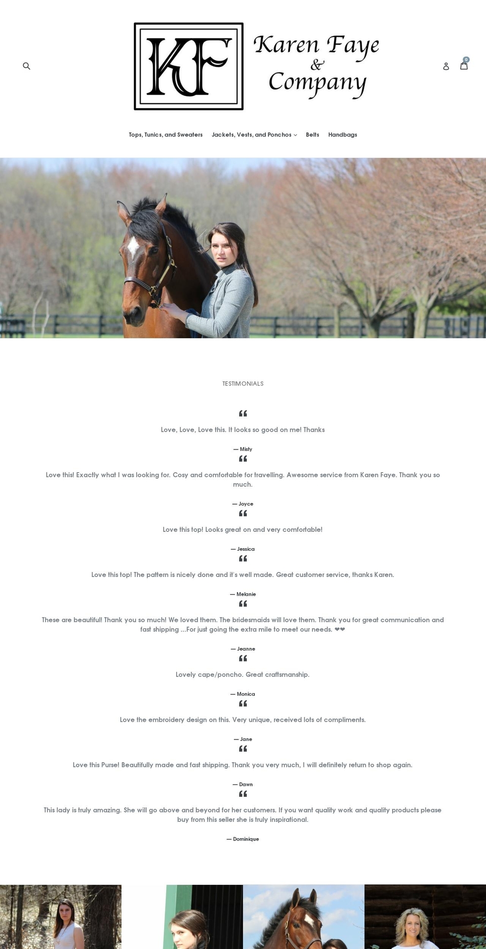 karenfayeandcompany.com — Shopify storefront screenshot