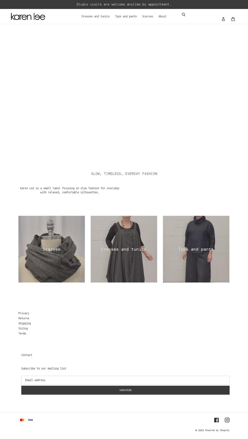 karenlee.net.au shopify website screenshot