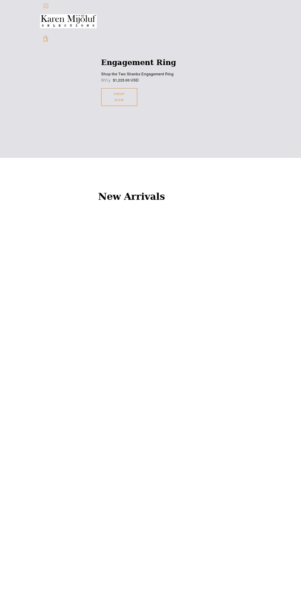 karenmijoluf.com shopify website screenshot