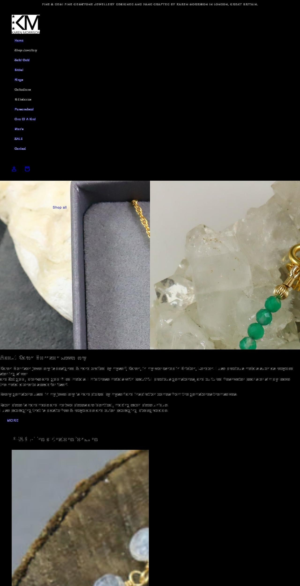 karenmorrisonjewellery.co.uk shopify website screenshot