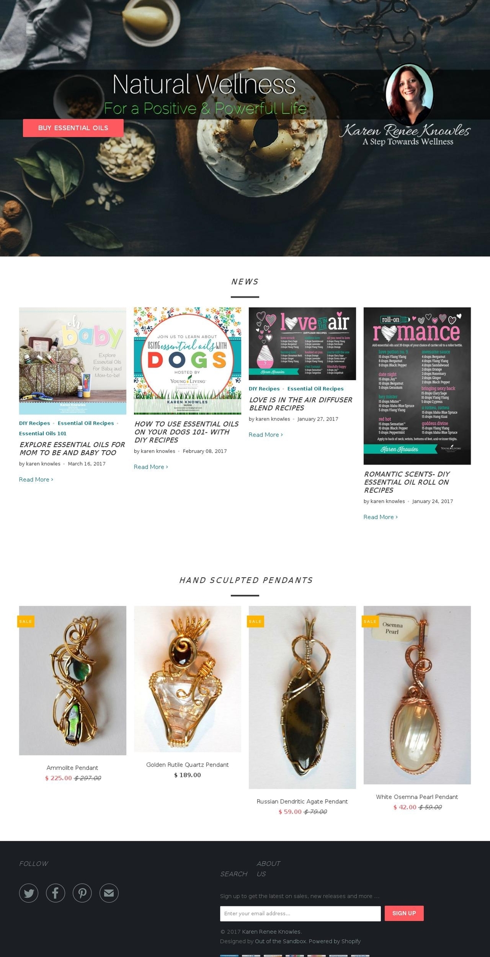 karenreneeknowles.com shopify website screenshot