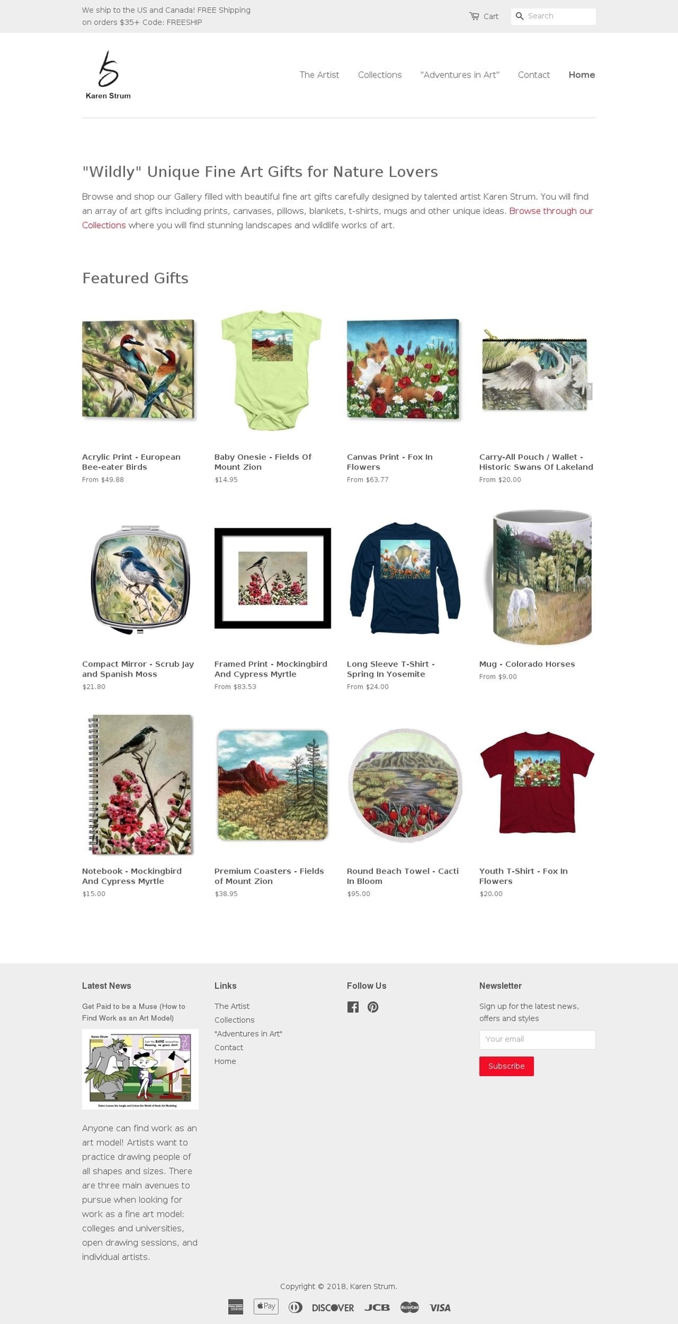 karenstrum.com — Shopify storefront screenshot