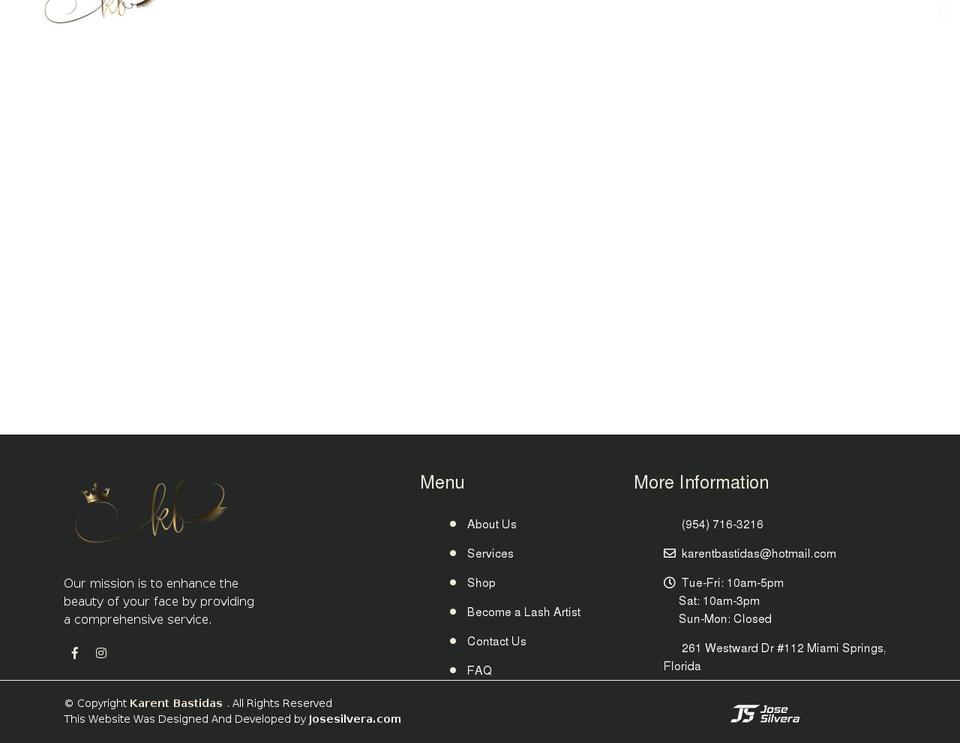 karentbastidas.com shopify website screenshot