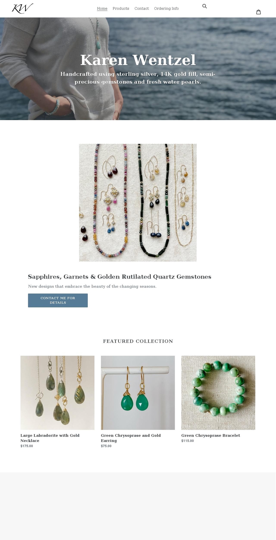 karenwentzel.com shopify website screenshot
