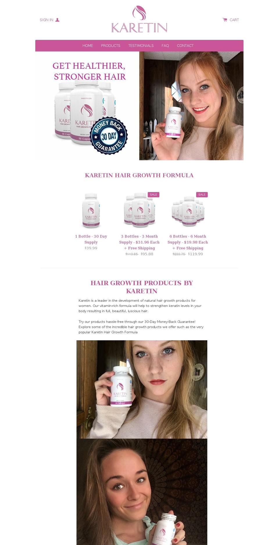 karetin.com shopify website screenshot