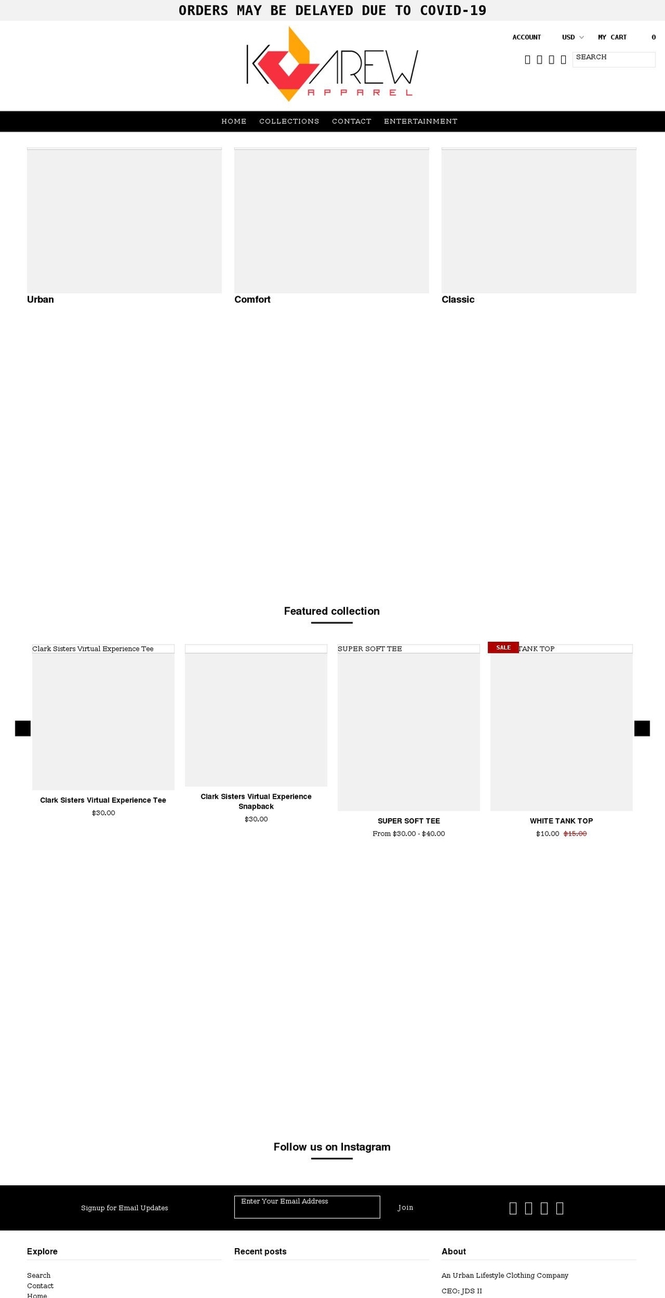 karewapparel.com — Shopify storefront screenshot
