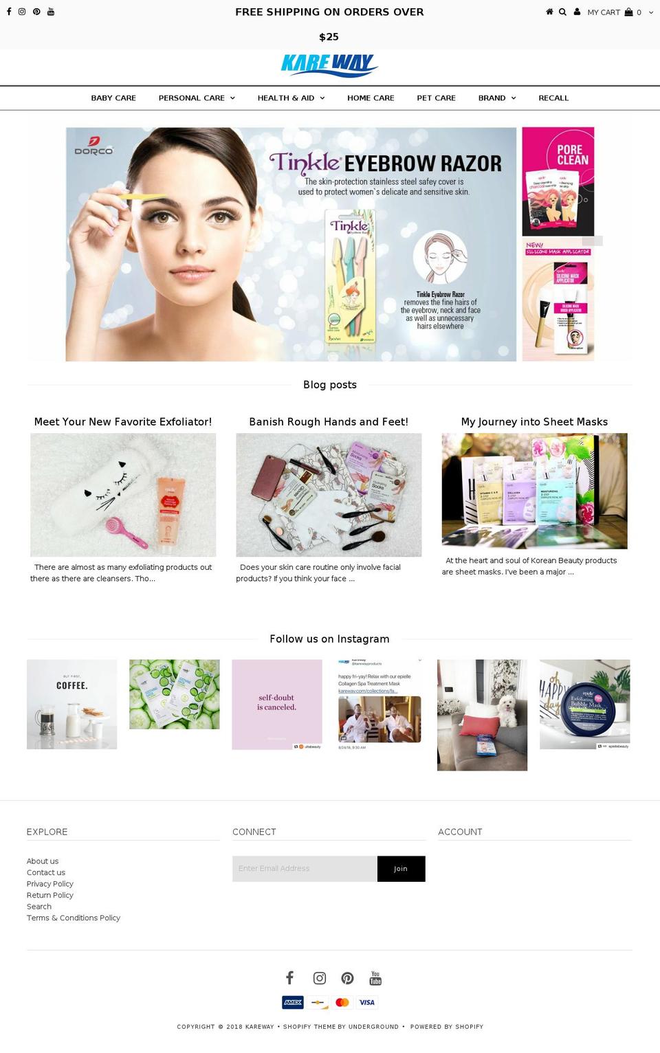 kareway.com — Shopify storefront screenshot