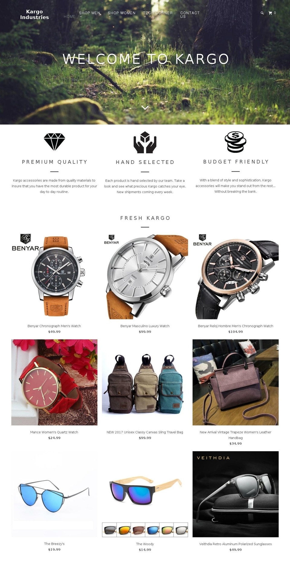 kargoindustries.com — Shopify storefront screenshot